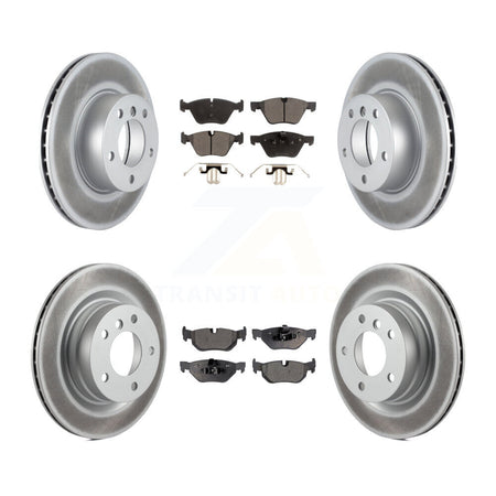 Front Rear Coated Disc Brake Rotors And Ceramic Pads Kit For BMW 328i 323i 325i KGT-101040