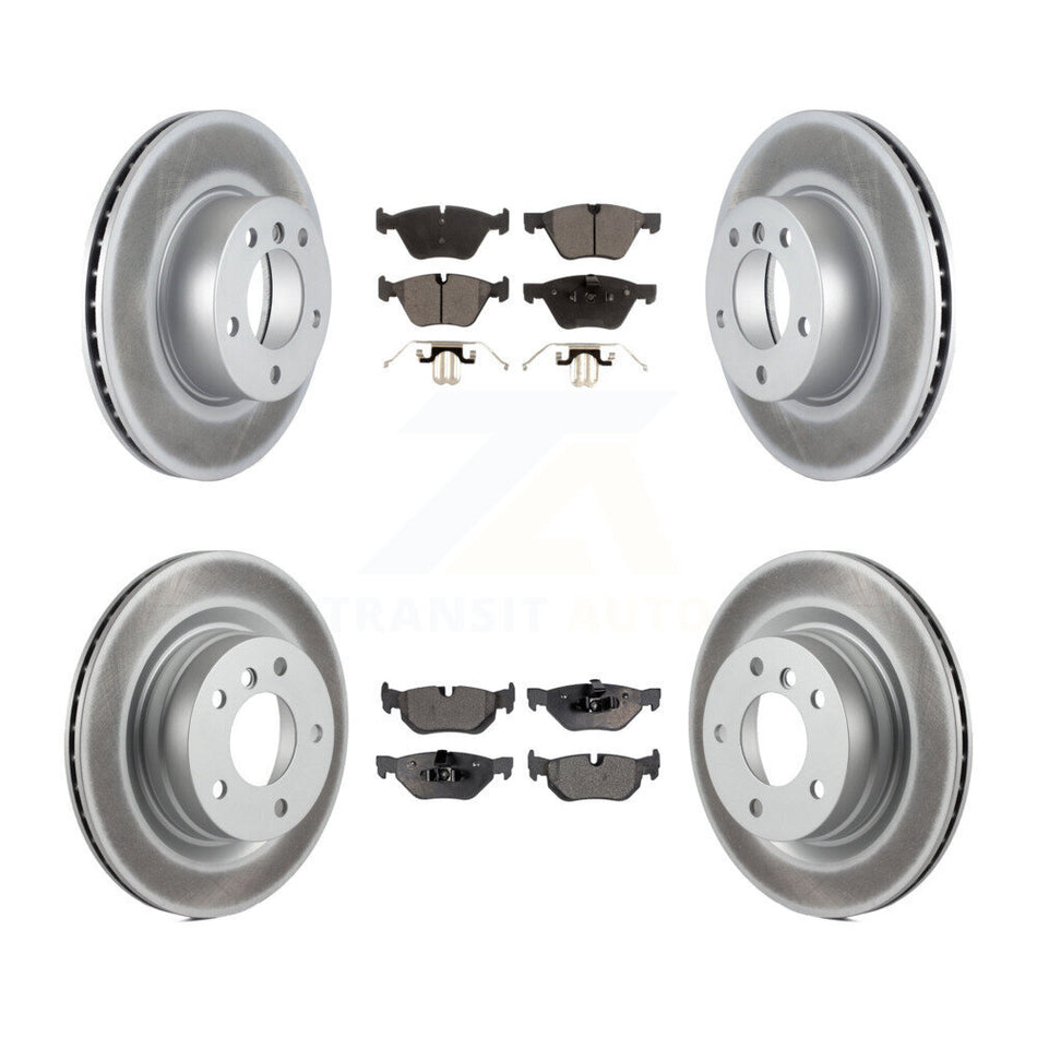 Front Rear Coated Disc Brake Rotors And Ceramic Pads Kit For BMW 328i 323i 325i KGT-101040