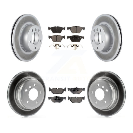 Front Rear Coated Disc Brake Rotors And Ceramic Pads Kit For BMW 328i 328xi 325xi KGT-101041