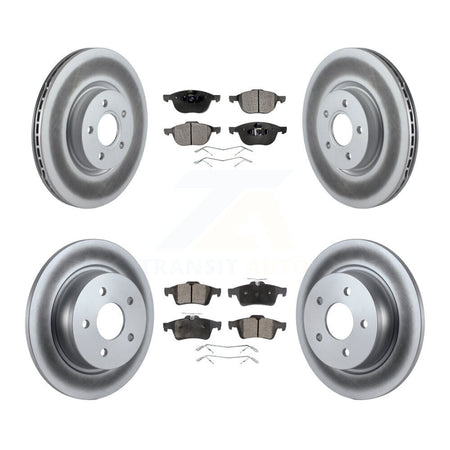 Front Rear Coat Brake Rotor Ceramic Pad Kit For 14 Ford Transit Connect 104.8" wheel base KGT-101065