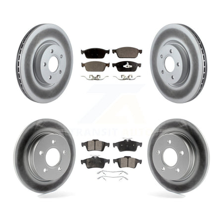 Front Rear Coated Brake Rotor Ceramic Pad Kit For Ford Focus ST With 320mm Diameter KGT-101068