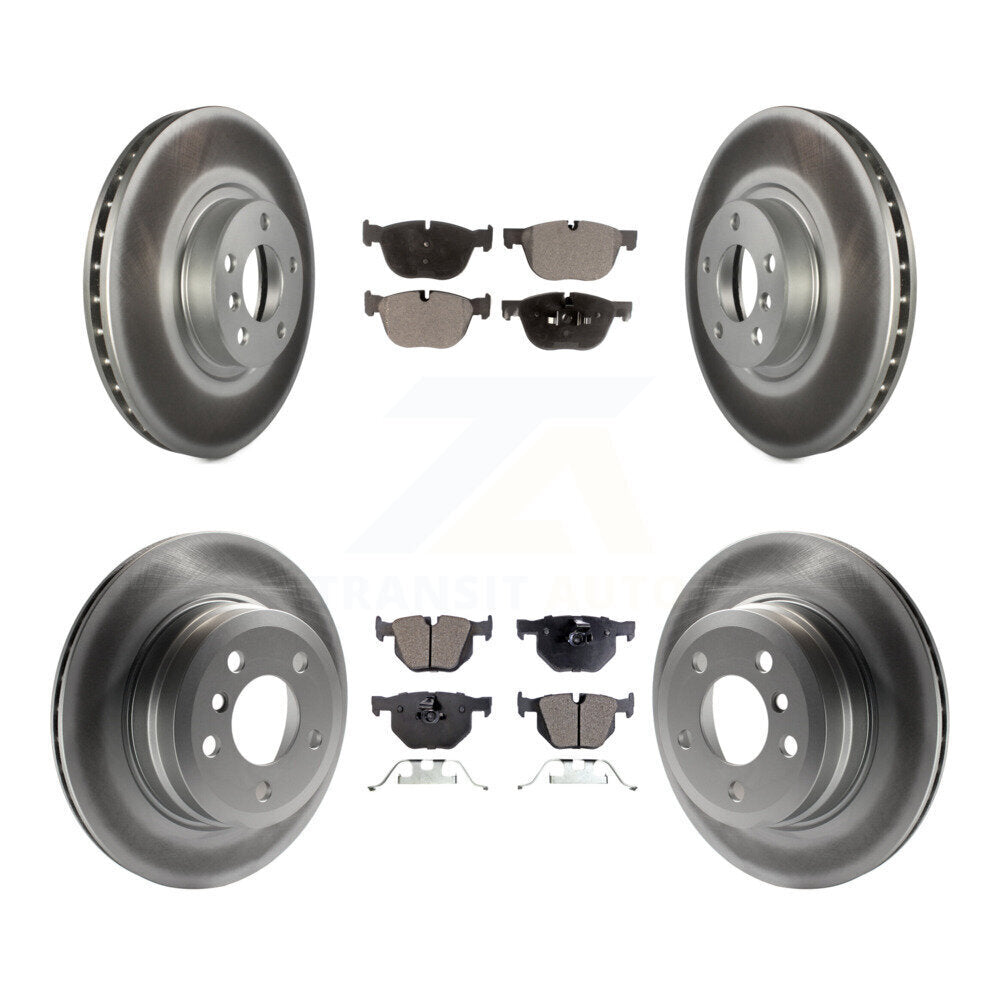 Front Rear Coated Disc Brake Rotors And Ceramic Pads Kit For BMW X5 X6 KGT-101078
