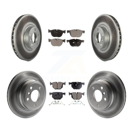 Front Rear Coated Disc Brake Rotors And Ceramic Pads Kit For BMW X5 X6 KGT-101078