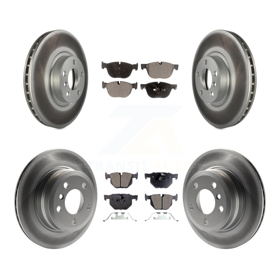 Front Rear Coated Disc Brake Rotors And Ceramic Pads Kit For BMW X5 X6 KGT-101078