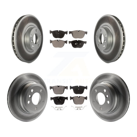 Front Rear Coated Disc Brake Rotor & Ceramic Pad Kit For 2009 BMW X6 xDrive35i From 10 08 KGT-101079