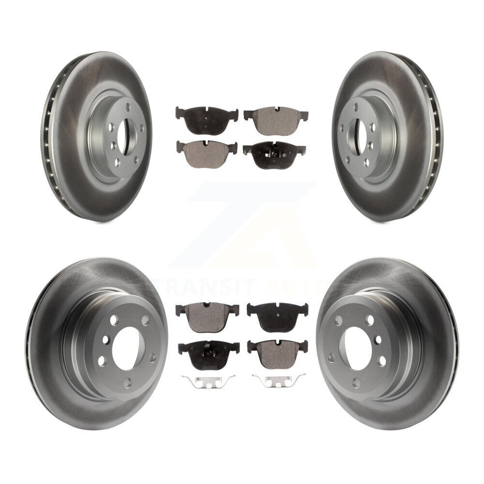 Front Rear Coated Disc Brake Rotor & Ceramic Pad Kit For 2009 BMW X6 xDrive35i From 10 08 KGT-101079