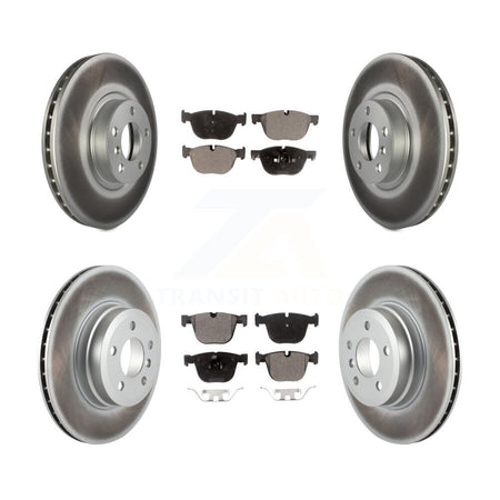 Front Rear Coated Disc Brake Rotors And Ceramic Pads Kit For BMW X5 X6 KGT-101080
