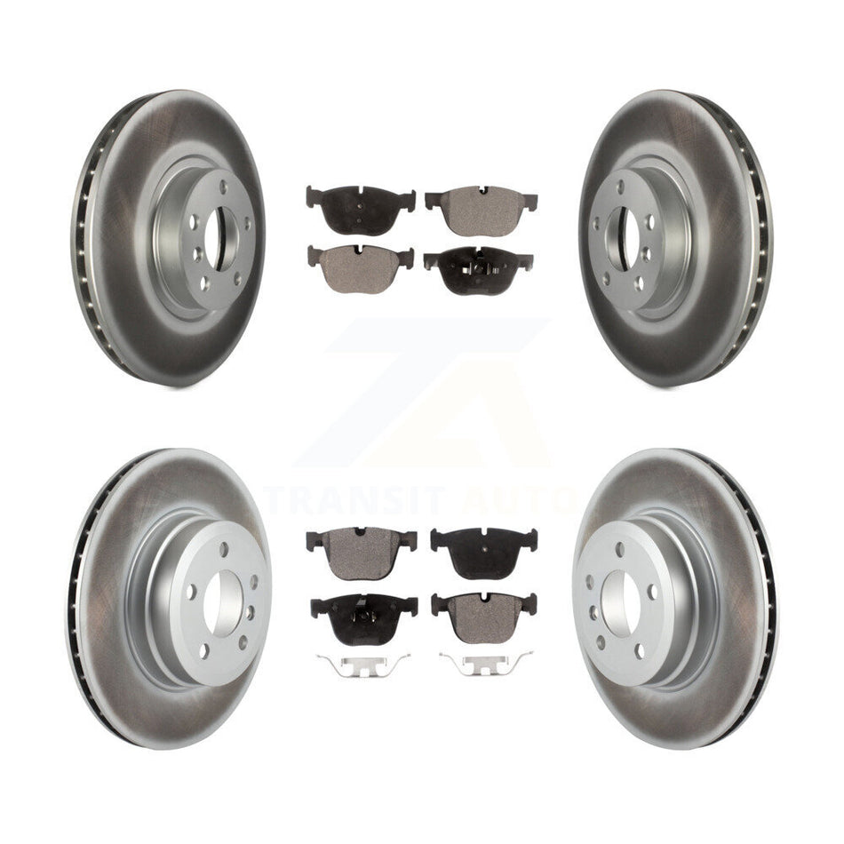 Front Rear Coated Disc Brake Rotors And Ceramic Pads Kit For BMW X5 X6 KGT-101080