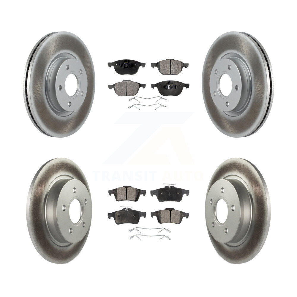 Front Rear Coated Disc Brake Rotors And Ceramic Pads Kit For Volvo S40 C30 V50 C70 KGT-101085