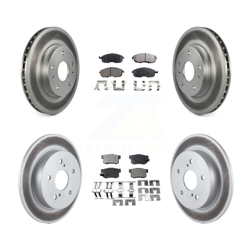 Front Rear Coated Disc Brake Rotors And Ceramic Pads Kit For Suzuki SX4 Crossover KGT-101090
