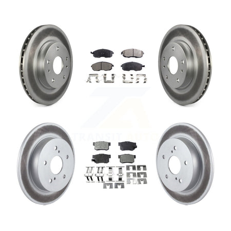 Front Rear Coated Disc Brake Rotors And Ceramic Pads Kit For Suzuki SX4 Crossover KGT-101090