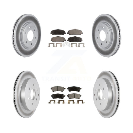 Front Rear Coated Disc Brake Rotor & Ceramic Pad Kit For INFINITI QX80 Nissan Armada QX56 KGT-101096