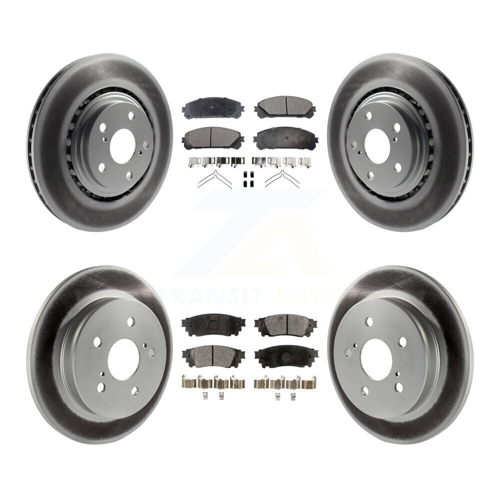 Front Rear Coated Disc Brake Rotors And Ceramic Pads Kit For Lexus NX300 NX200t NX300h KGT-101101