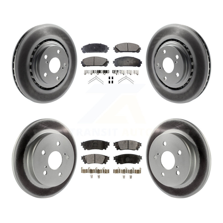 Front Rear Coated Disc Brake Rotors And Ceramic Pads Kit For Lexus NX300 NX200t NX300h KGT-101101