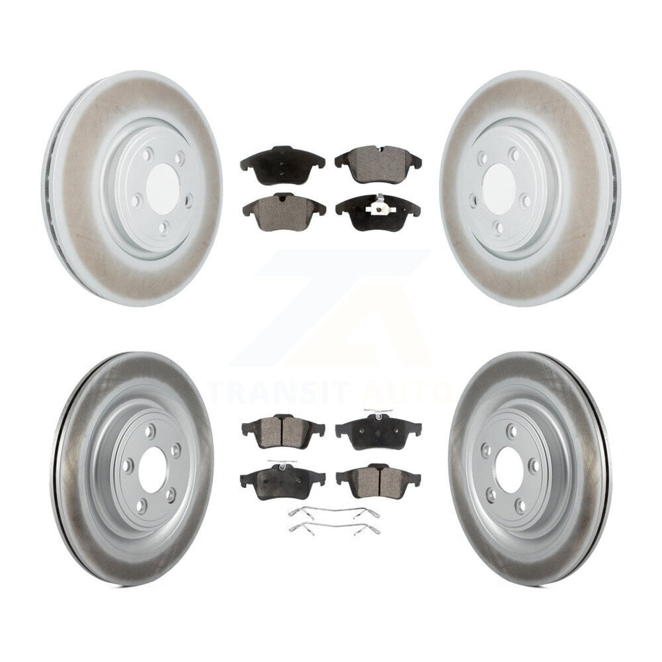 Front Rear Coat Disc Brake Rotors Ceramic Pad Kit For Jaguar XF XK Vanden Plas S-Type XJ8 KGT-101108