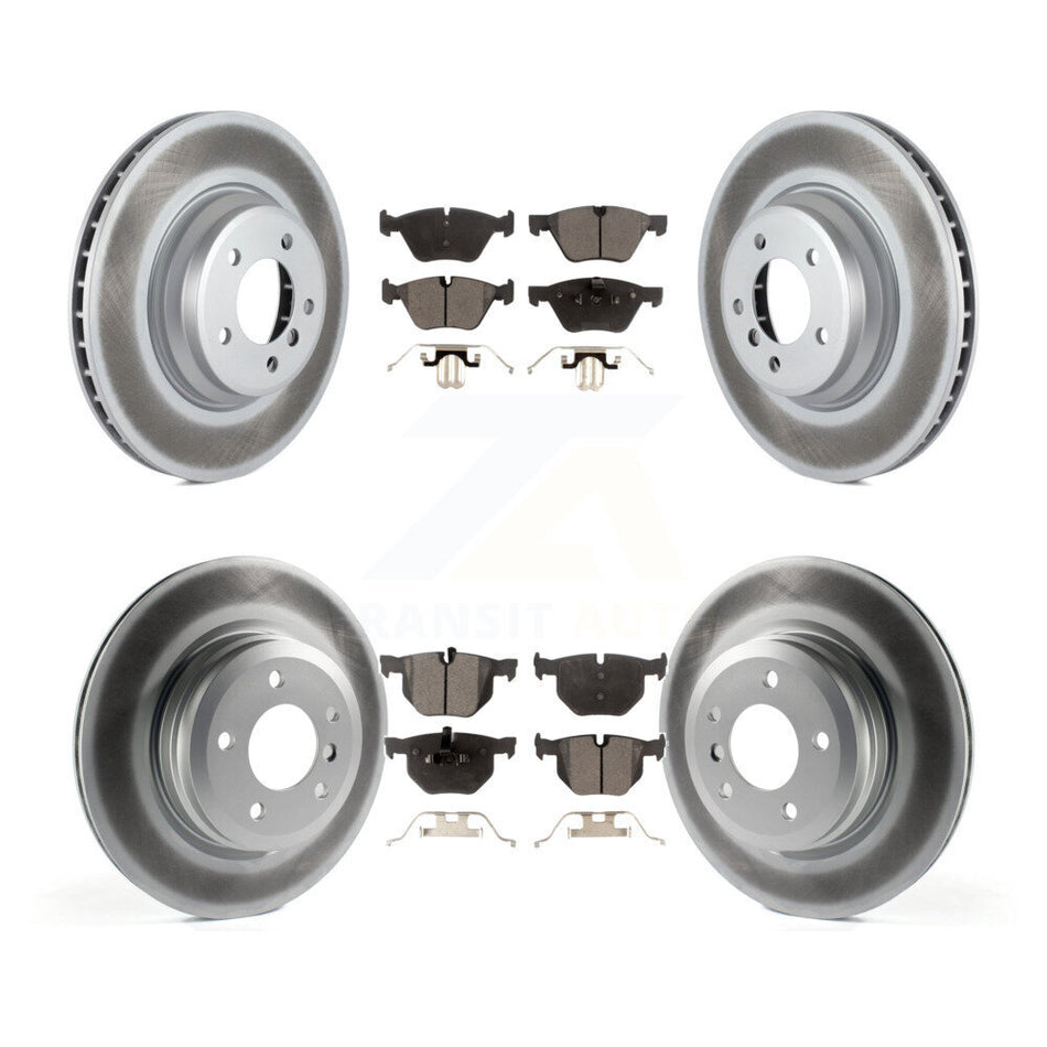 Front Rear Coated Disc Brake Rotors And Ceramic Pads Kit For 2007 BMW 335xi KGT-101110