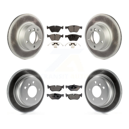 Front Rear Coated Disc Brake Rotors And Ceramic Pads Kit For BMW 328xi KGT-101112