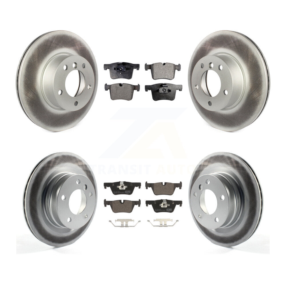 Front Rear Coated Disc Brake Rotors And Ceramic Pads Kit For BMW 320i 328d KGT-101117