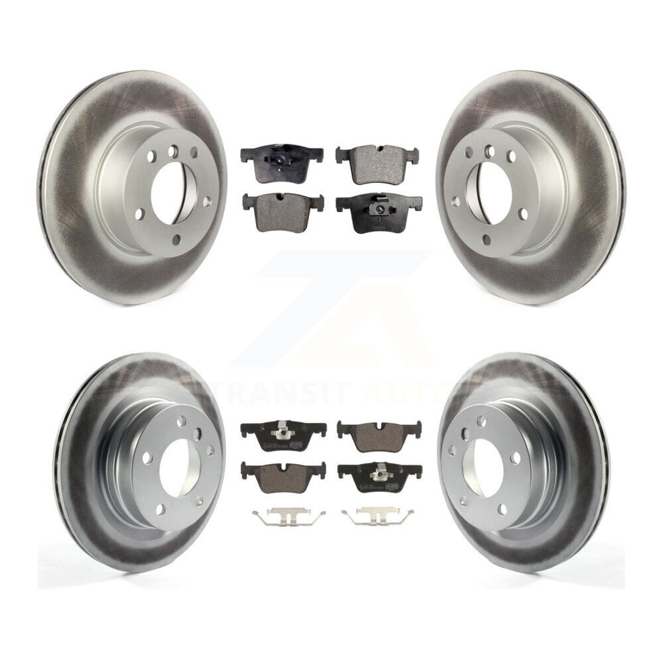 Front Rear Coated Disc Brake Rotors And Ceramic Pads Kit For BMW 320i 328d KGT-101117