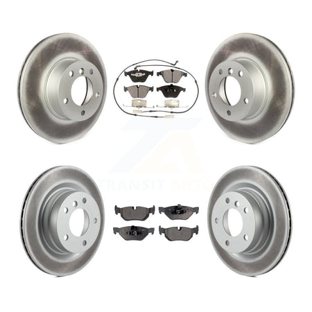 Front Rear Coated Disc Brake Rotors And Ceramic Pads Kit For BMW 323i 328i KGT-101118