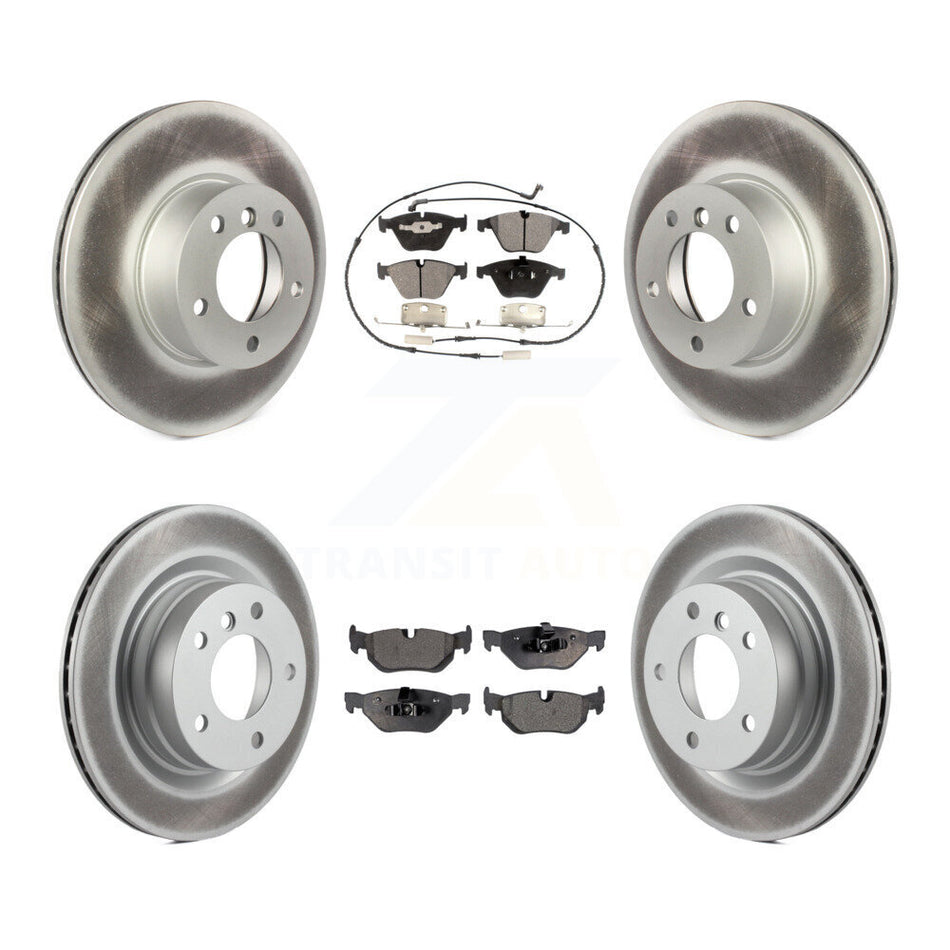 Front Rear Coated Disc Brake Rotors And Ceramic Pads Kit For BMW 323i 328i KGT-101118