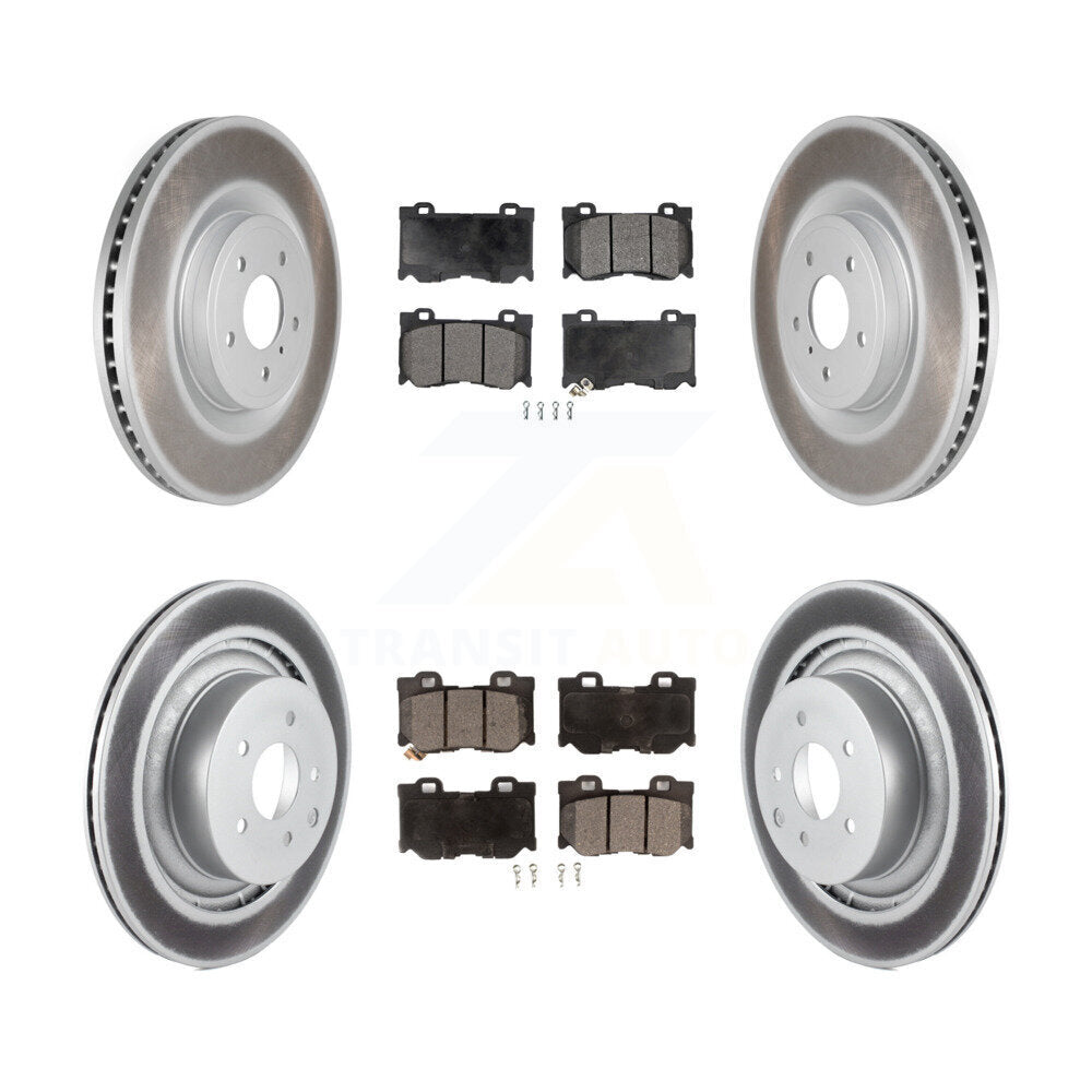Front Rear Coat Brake Rotor Ceramic Pad Kit For 09-13 INFINITI G37 RWD With Brembo Brakes KGT-101122
