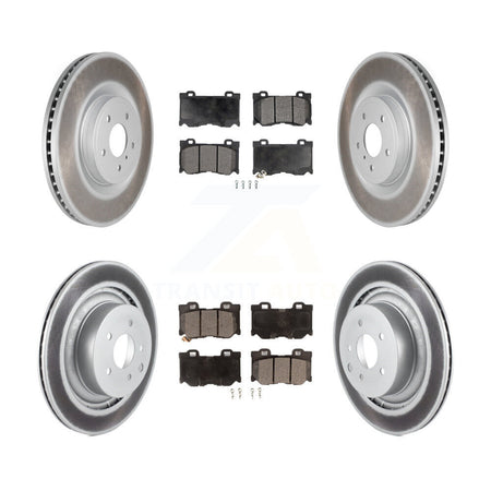 Front Rear Coat Brake Rotor Ceramic Pad Kit For 09-13 INFINITI G37 RWD With Brembo Brakes KGT-101122
