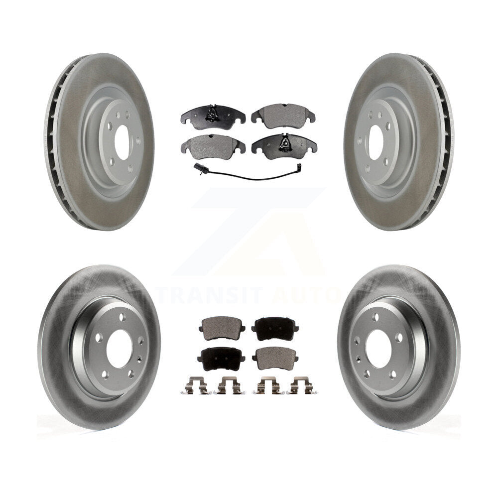 Front Rear Coated Brake Rotor Ceramic Pad Kit For Audi Q5 With 345mm Diameter KGT-101130