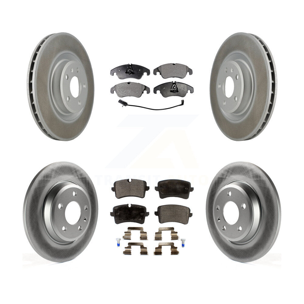 Front Rear Coated Brake Rotor Ceramic Pad Kit For Audi A6 With 345mm Diameter KGT-101131
