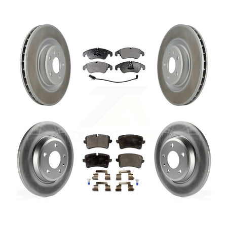 Front Rear Coated Brake Rotor Ceramic Pad Kit For Audi A6 With 345mm Diameter KGT-101131