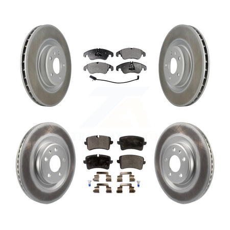 Front Rear Coated Disc Brake Rotors And Ceramic Pads Kit For Audi A6 Quattro A7 KGT-101133