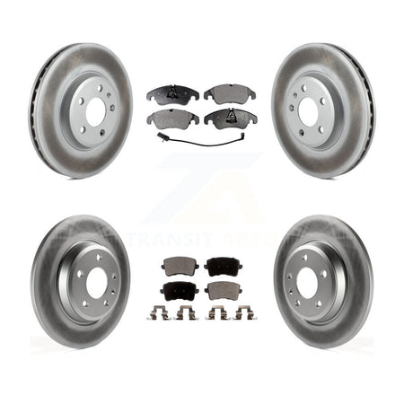 Front Rear Coated Disc Brake Rotors And Ceramic Pads Kit For Audi Q5 A4 Quattro A5 KGT-101135