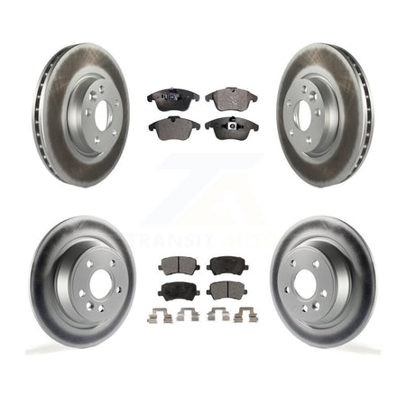 Front Rear Coated Disc Brake Rotors Ceramic Pad Kit For 2012-2015 Land Rover Range Evoque KGT-101142