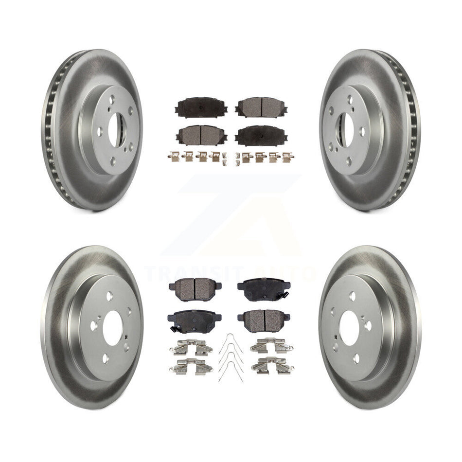 Front Rear Coated Disc Brake Rotors Ceramic Pad Kit For Toyota Prius Lexus CT200h Plug-In KGT-101147