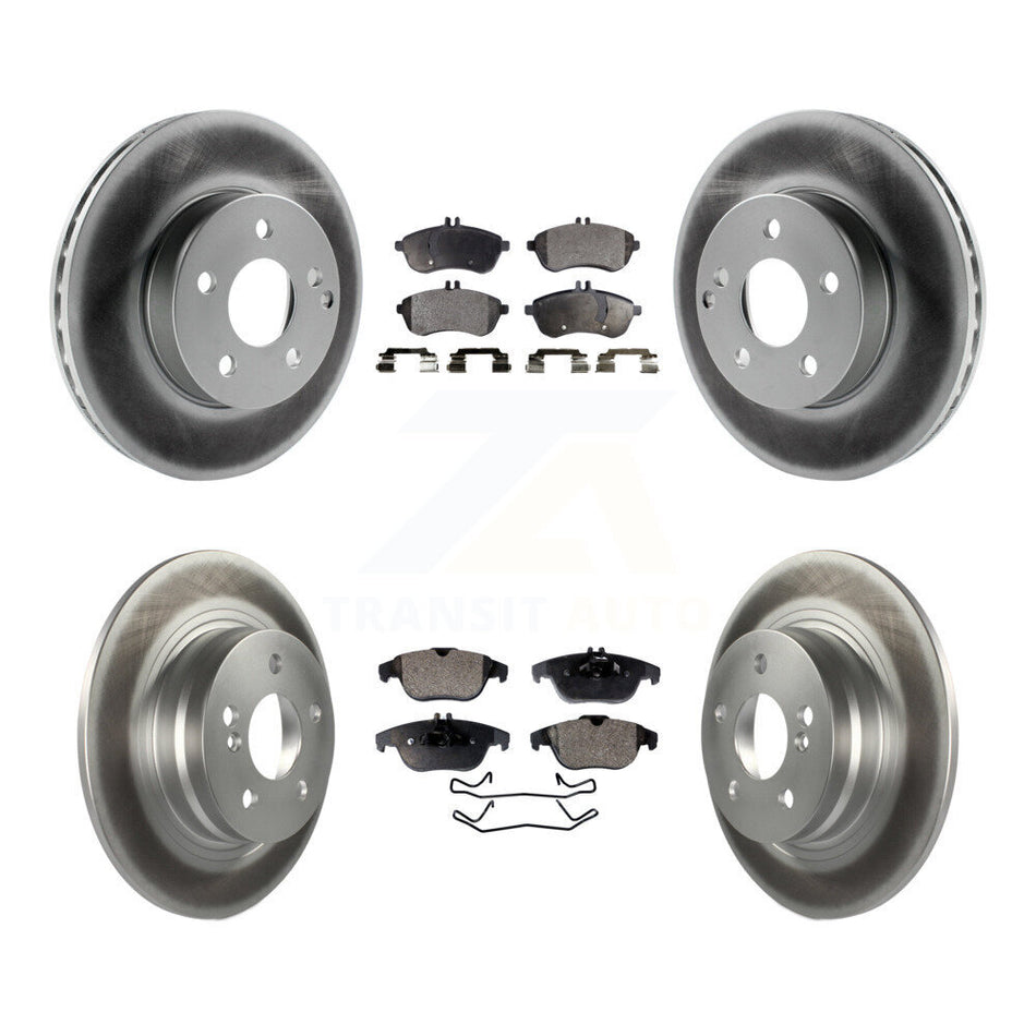 Front Rear Coated Disc Brake Rotors And Ceramic Pads Kit For Mercedes-Benz C250 C230 KGT-101157