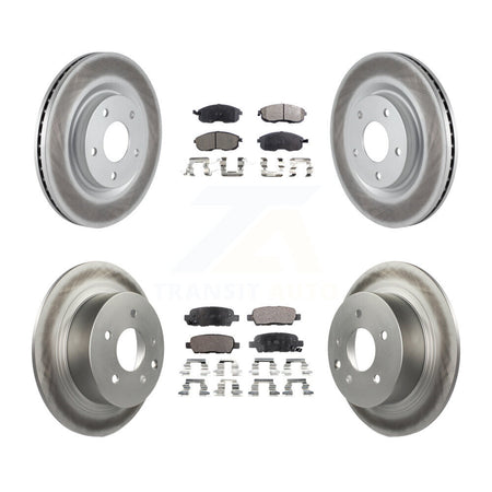 Front Rear Coated Disc Brake Rotors And Ceramic Pads Kit For Nissan Sentra Juke KGT-101172