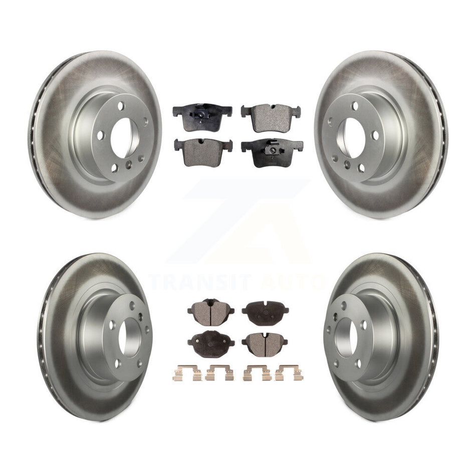 Front Rear Coated Disc Brake Rotors And Ceramic Pads Kit For BMW X3 X4 KGT-101193