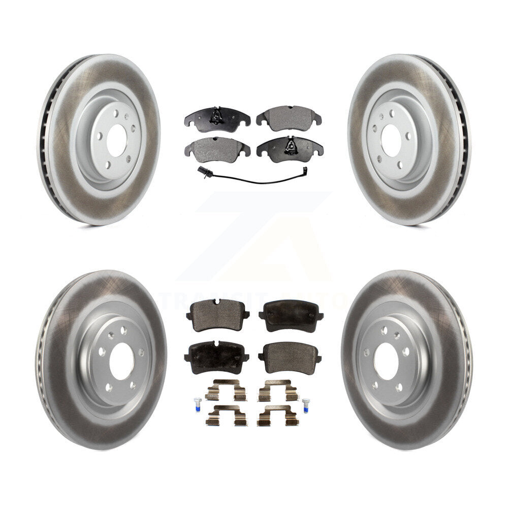 Front Rear Coated Brake Rotor Ceramic Pad Kit For Audi A6 With 356mm Diameter KGT-101196