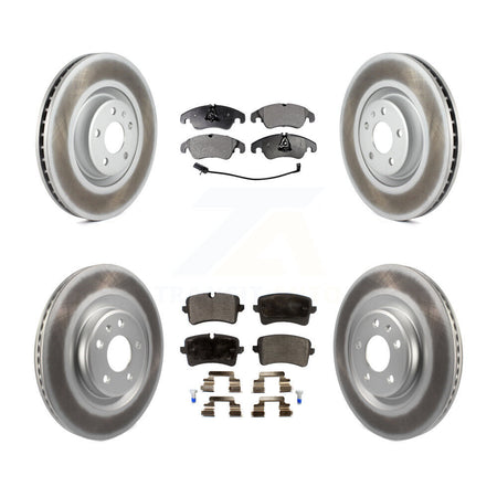 Front Rear Coated Brake Rotor Ceramic Pad Kit For Audi A6 With 356mm Diameter KGT-101196