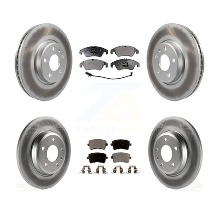 Front Rear Coated Disc Brake Rotors And Ceramic Pad Kit For Audi Q5 A4 Quattro A5 allroad KGT-101198