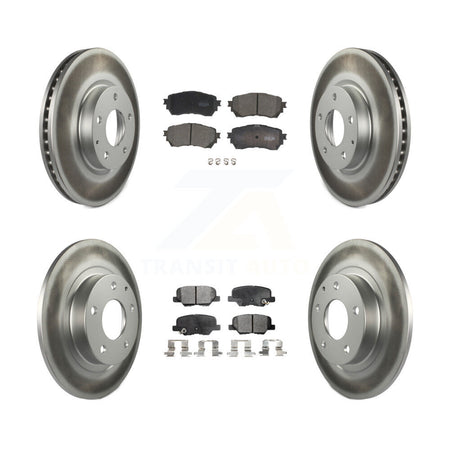 Front Rear Coated Disc Brake Rotors And Ceramic Pads Kit For Mazda 6 KGT-101213