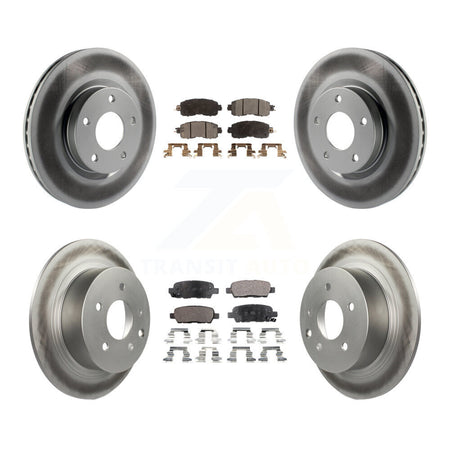 Front Rear Coated Disc Brake Rotors And Ceramic Pads Kit For Nissan Altima KGT-101246