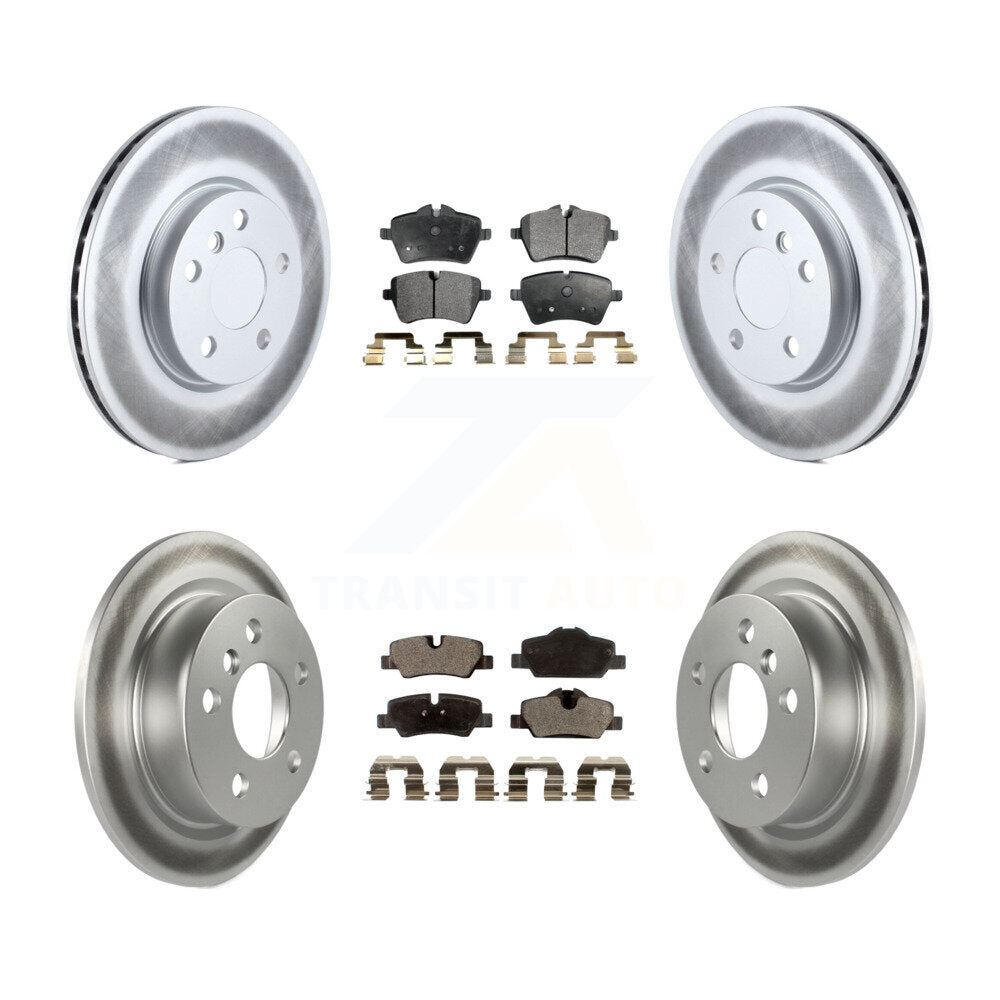 Front Rear Coated Disc Brake Rotors And Ceramic Pads Kit For Mini Cooper KGT-101247