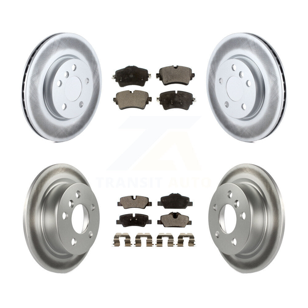 Front Rear Coated Disc Brake Rotors And Ceramic Pads Kit For Mini Cooper KGT-101248
