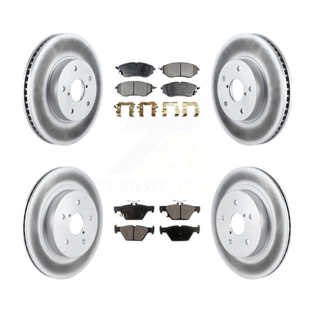Front Rear Coated Disc Brake Rotors And Ceramic Pads Kit For 2015 Subaru Legacy 2.5L KGT-101249