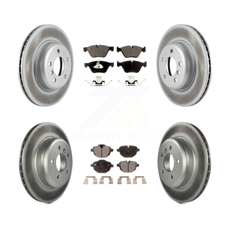 Front Rear Coated Disc Brake Rotors And Ceramic Pads Kit For BMW 528i xDrive KGT-101257