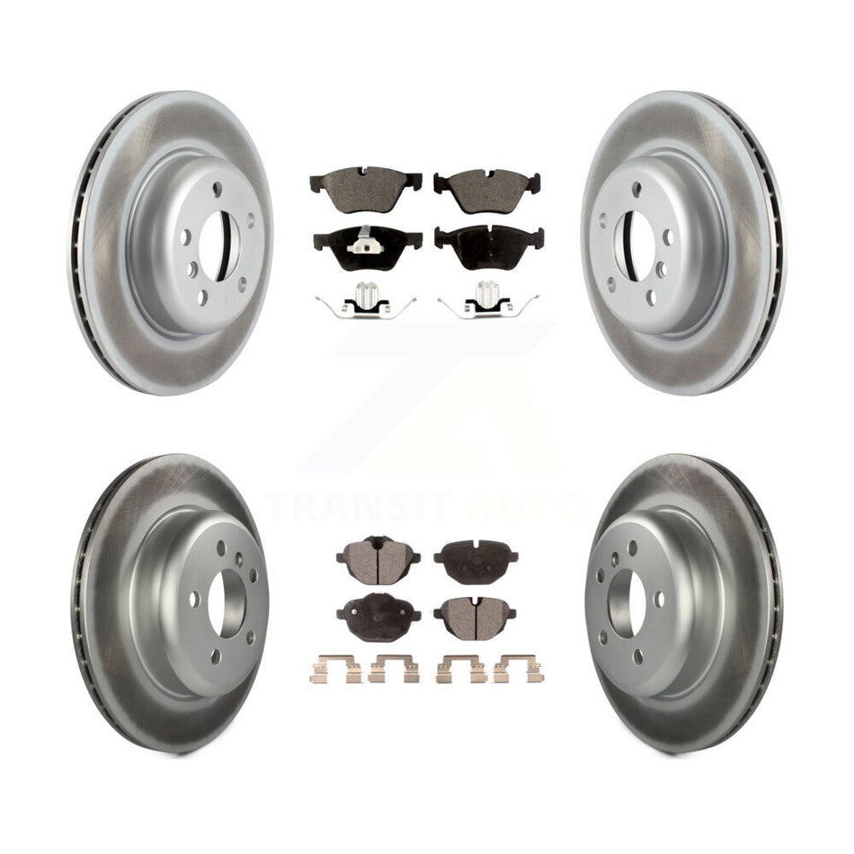 Front Rear Coated Disc Brake Rotors And Ceramic Pads Kit For BMW 528i xDrive KGT-101257