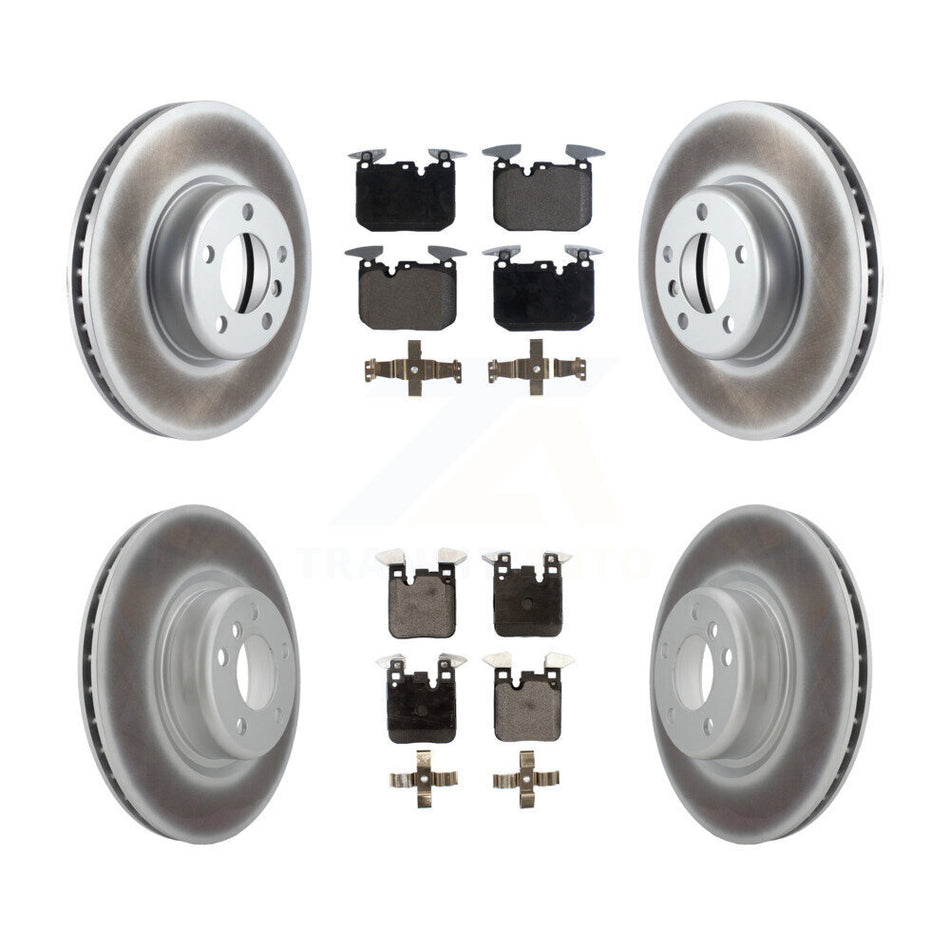 Front Rear Coated Disc Brake Rotors And Ceramic Pads Kit For BMW M240i xDrive M235i KGT-101264