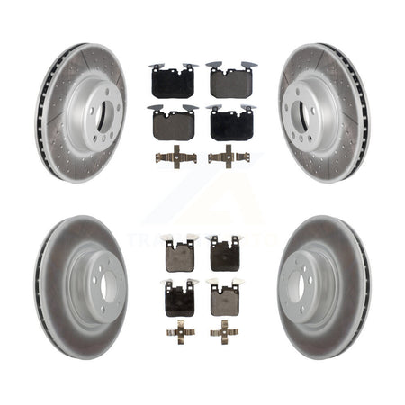 Front Rear Coated Disc Brake Rotors And Ceramic Pads Kit For BMW M240i xDrive M235i KGT-101273