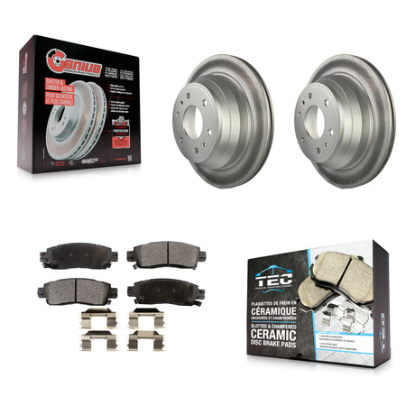Rear Coat Brake Rotor Ceramic Pad Kit For Chevrolet GMC Trailblazer Envoy XL EXT SSR Saab KGT-101295